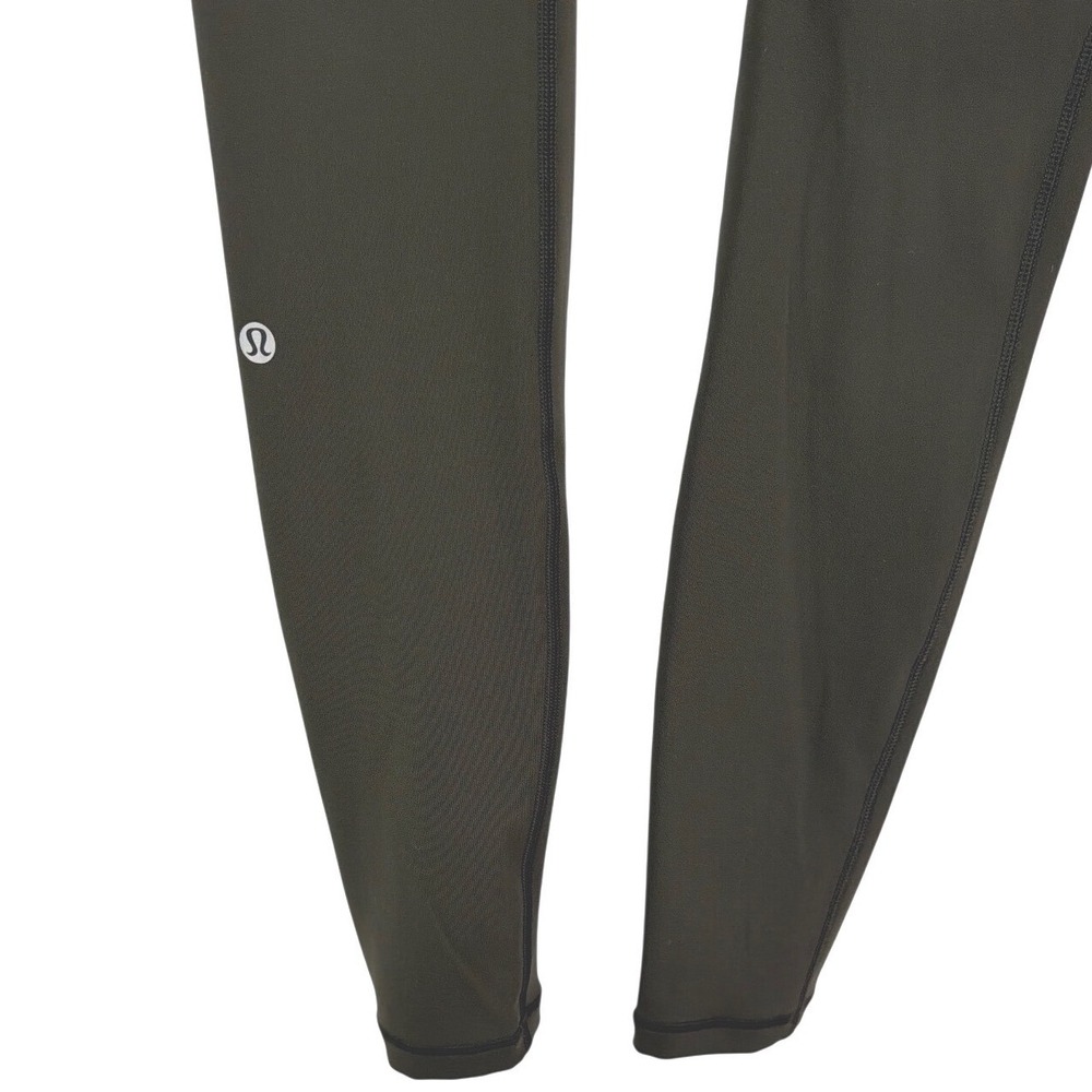 Lululemon Fast & Free High-Rise 25" Nulux Dark Olive Leggings Size 4 - Picture 11 of 16